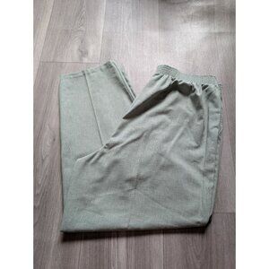 vtg Season Ticket Womens Relaxed Fit Sage Green Pants W/ Elastic Waistband 20w